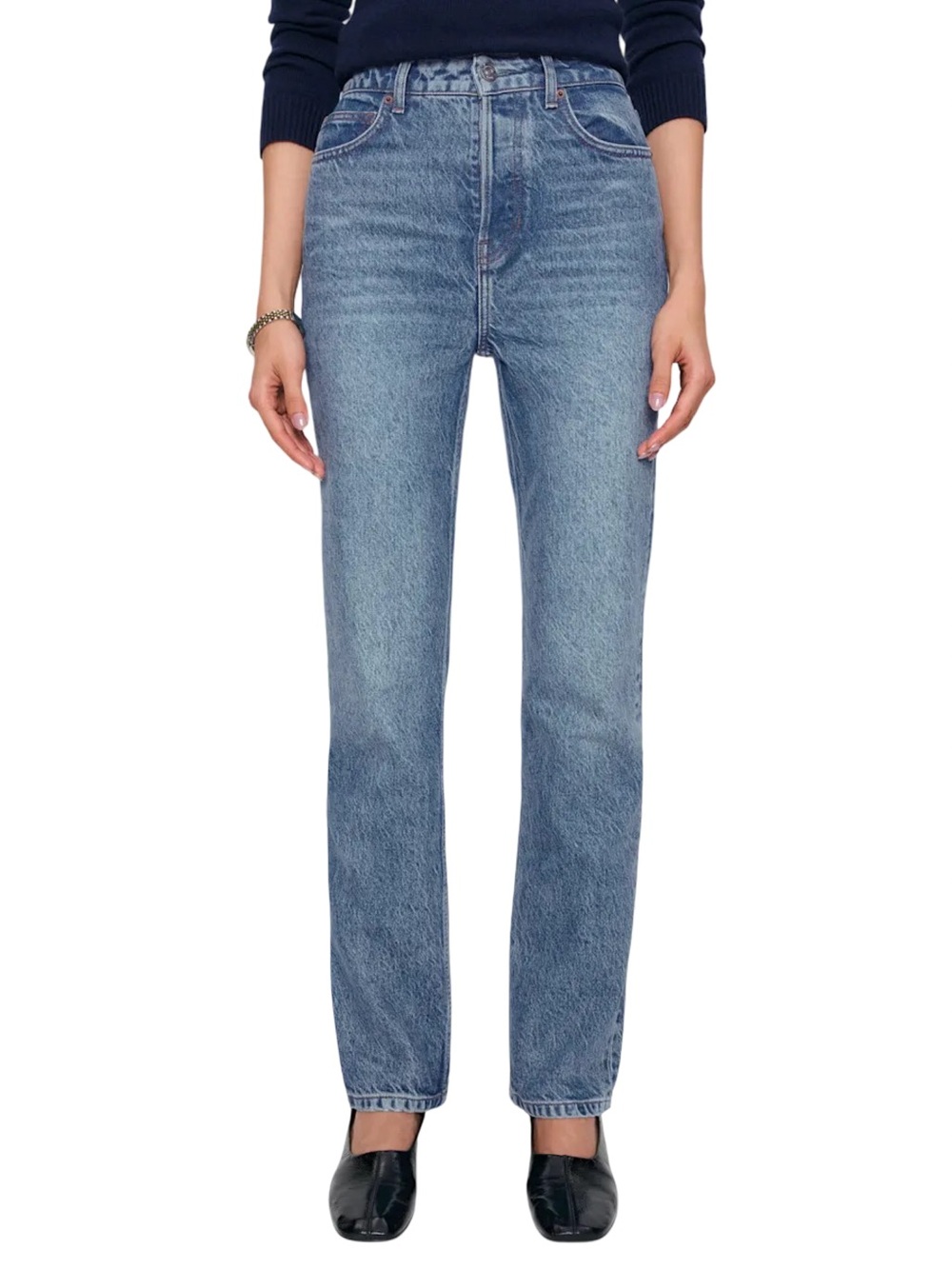 Reformation Cynthia High Rise Straight Jeans Colorado Wash Sustainable Denim - Picture 6 of 14